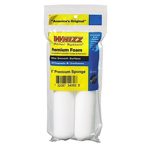 WHIZZ 2-PK 6" FOAM-ROUND ENDS  54062